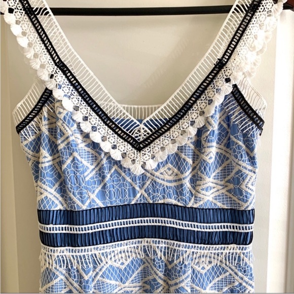 Gianni Bini Tiered blue dress size 4 - Picture 8 of 16